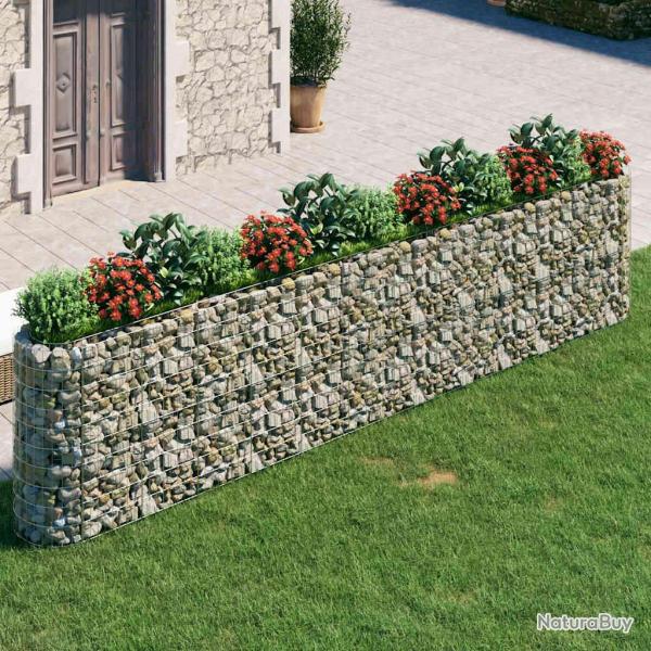 Lit sur�lev� � gabion Fer galvanis� 470x50x100 cm