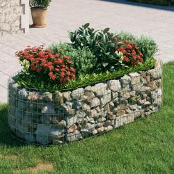 Lit sur&eacute;lev&eacute; &agrave; gabion Fer galvanis&eacute; 200x100x50 cm
