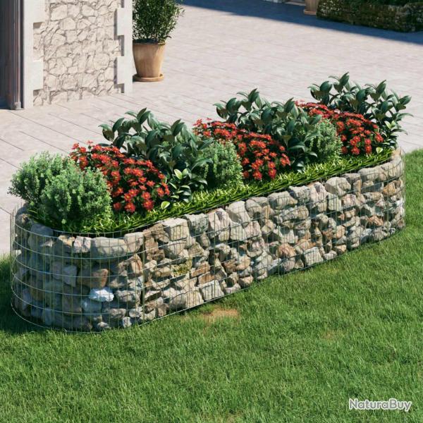 Lit sur�lev� � gabion Fer galvanis� 300x100x50 cm
