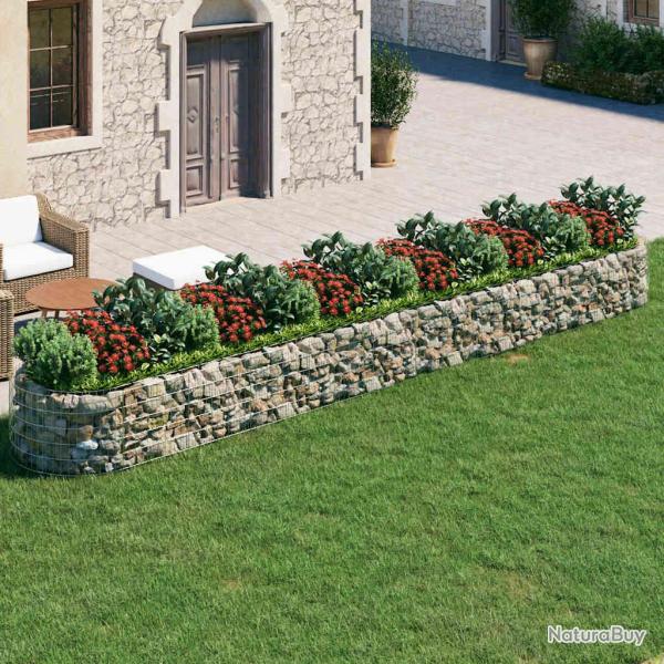Lit sur�lev� � gabion Fer galvanis� 600x100x50 cm