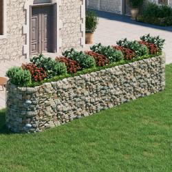 Lit sur&eacute;lev&eacute; &agrave; gabion Fer galvanis&eacute; 500x100x100 cm
