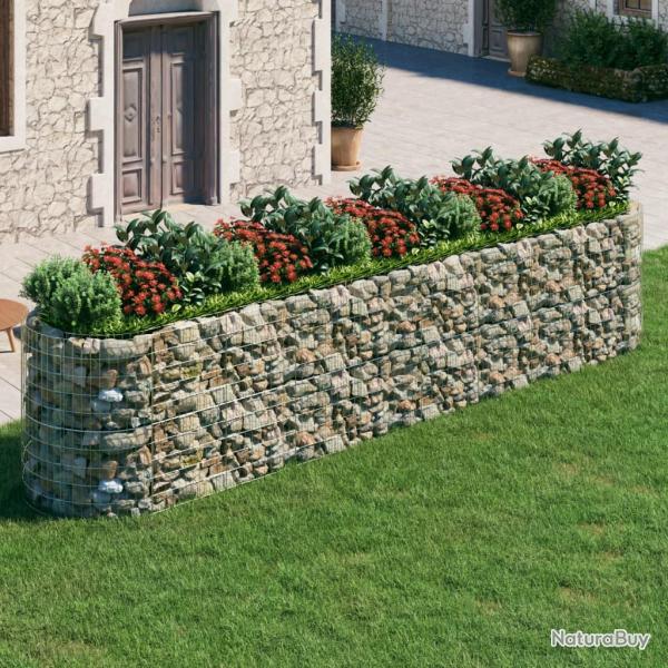 Lit sur�lev� � gabion Fer galvanis� 500x100x100 cm