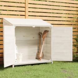 Remise de  Blanc 102x52x112 cm Bois de sapin solide