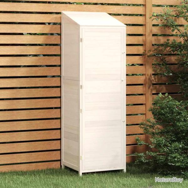 Remise de  Blanc 55x52x174,5 cm Bois de sapin solide
