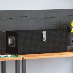 Bo&icirc;te de rangement Noir 70x31x27 cm Aluminium