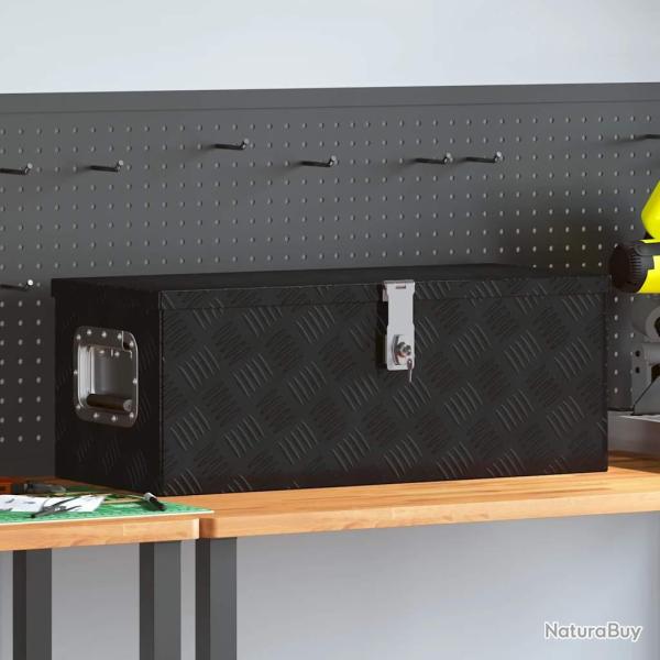 Bo�te de rangement Noir 70x31x27 cm Aluminium