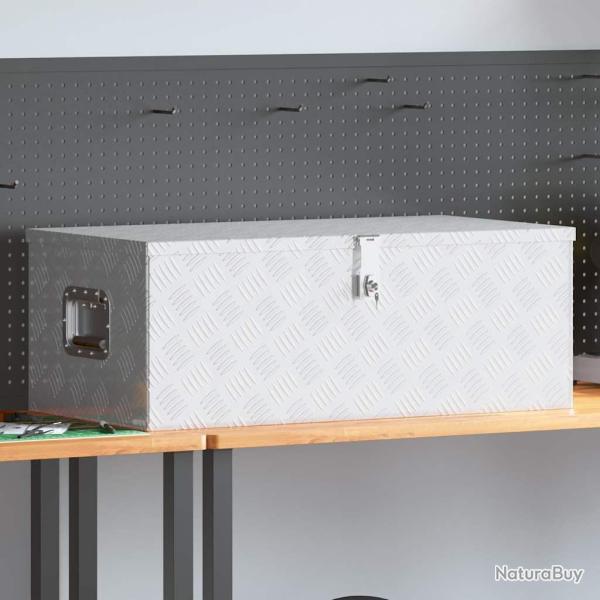 Bo�te de rangement Argent� 90x47x33,5 cm Aluminium