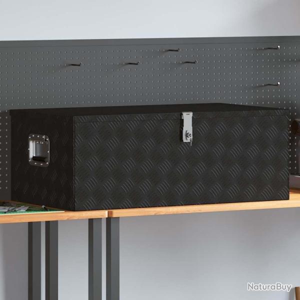 Bo�te de rangement Noir 100x55x37 cm Aluminium