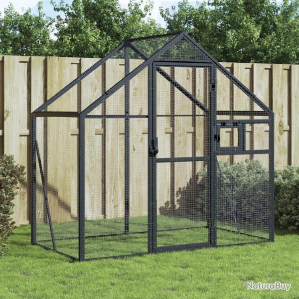 Voli�re anthracite 179x100x185 cm aluminium