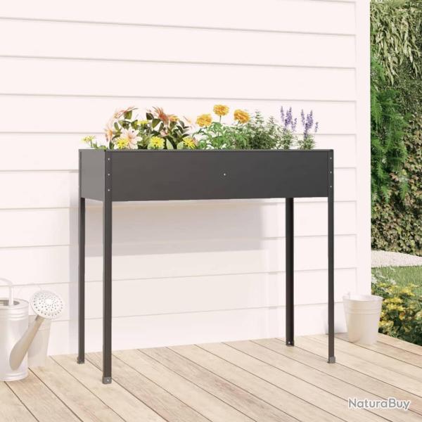 Jardini�re Anthracite 100,5x40,5x90 cm Acier galvanis�
