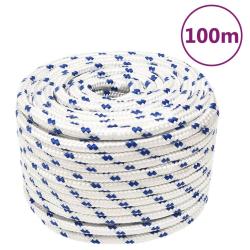 Corde de bateau Blanc 14 mm 100 m Polypropyl&egrave;ne