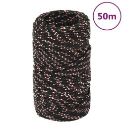 Corde de bateau Noir 2 mm 50 m Polypropyl&egrave;ne
