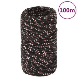 Corde de bateau Noir 2 mm 100 m Polypropyl&egrave;ne