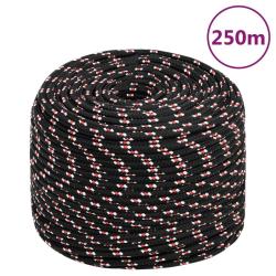 Corde de bateau Noir 6 mm 250 m Polypropyl&egrave;ne
