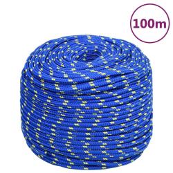 Corde de bateau Bleu 10 mm 100 m Polypropyl&egrave;ne