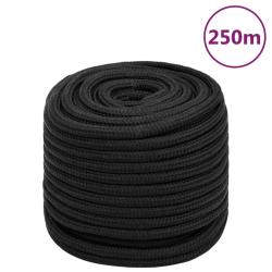 Corde de bateau Noir complet 16 mm 250 m polypropyl&egrave;ne