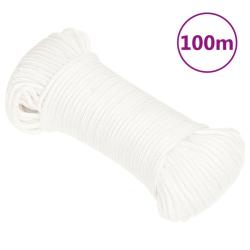 Corde de bateau Blanc complet 4 mm 100 m Polypropyl&egrave;ne