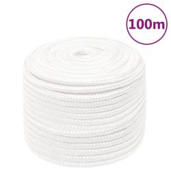 Corde de bateau Blanc complet 14 mm 100 m Polypropyl&egrave;ne