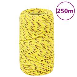 Corde de bateau Jaune 2 mm 250 m Polypropyl&egrave;ne