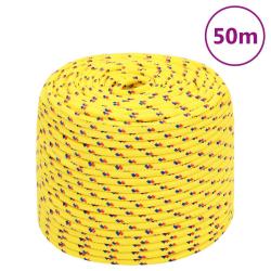 Corde de bateau Jaune 10 mm 50 m Polypropyl&egrave;ne