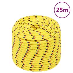 Corde de bateau Jaune 12 mm 25 m Polypropyl&egrave;ne