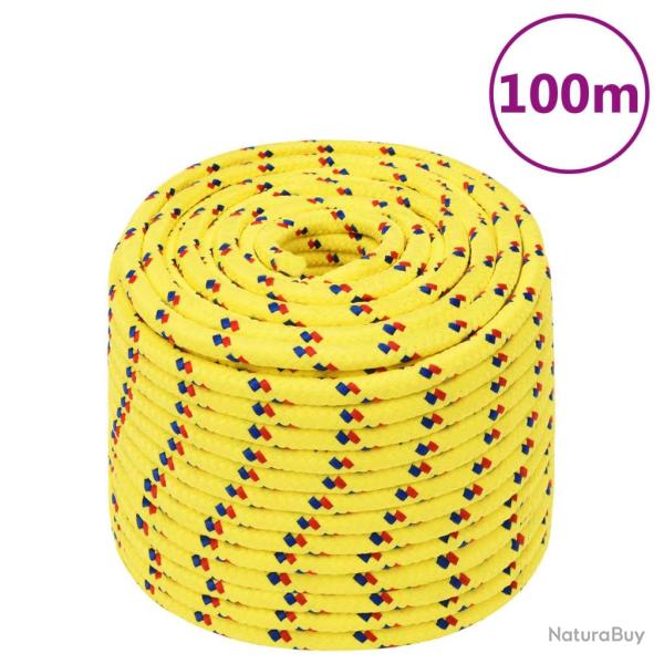 Corde de bateau Jaune 14 mm 100 m Polypropyl�ne