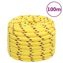 Corde de bateau Jaune 20 mm 100 m Polypropyl&egrave;ne