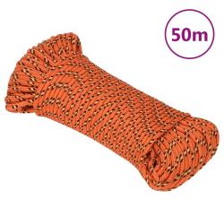 Corde de bateau Orange 4 mm 50 m Polypropyl&egrave;ne