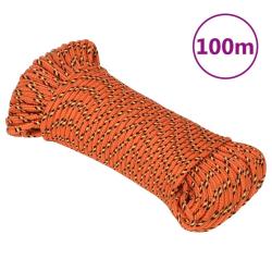 Corde de bateau Orange 5 mm 100 m Polypropyl&egrave;ne
