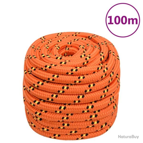 Corde de bateau Orange 20 mm 100 m Polypropyl�ne