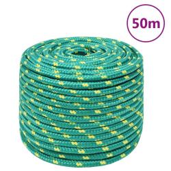 Corde de bateau Vert 14 mm 50 m Polypropyl&egrave;ne