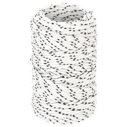 Corde de bateau tress&eacute; Blanc 2 mmx25 m Polyester