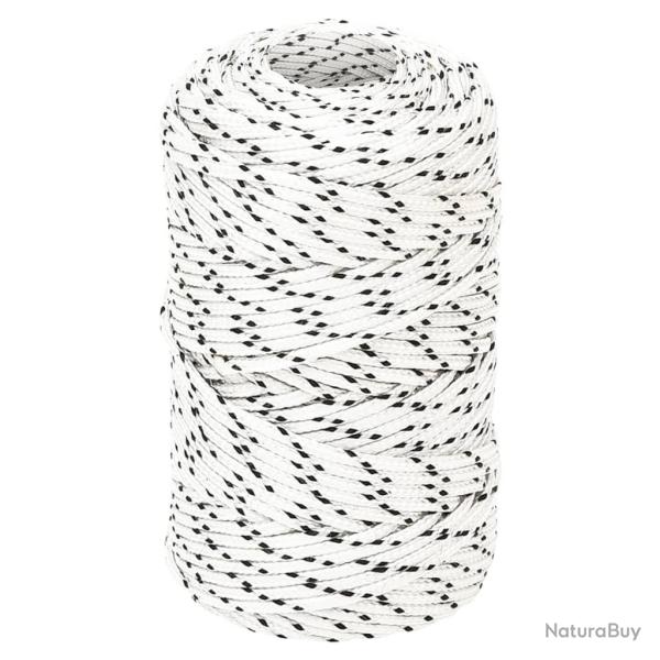 Corde de bateau tress� Blanc 2 mmx500 m Polyester