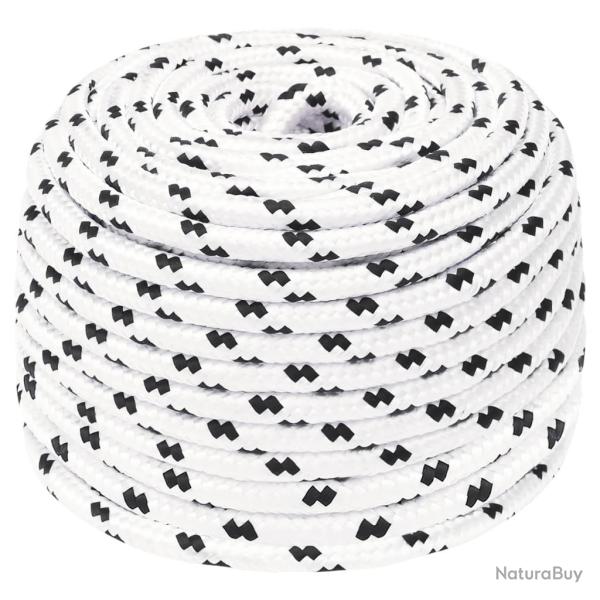 Corde de bateau tress� Blanc 6 mmx25 m Polyester