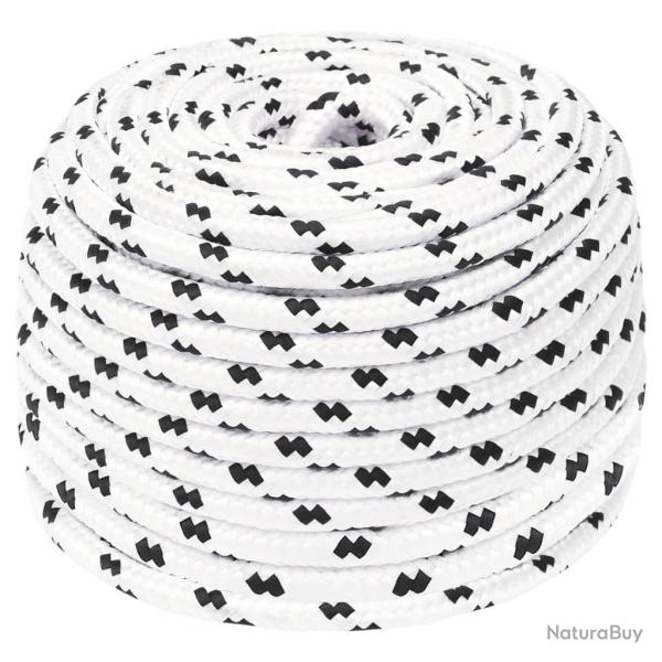 Corde de bateau tress� Blanc 8 mmx25 m Polyester