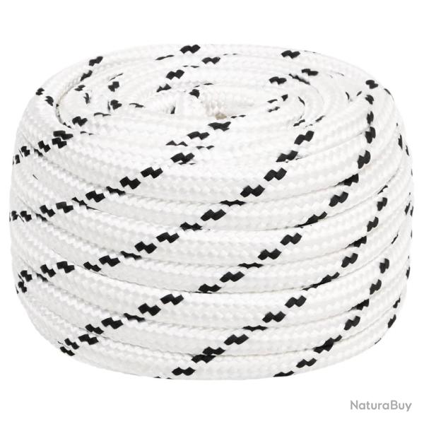 Corde de bateau tress� Blanc 18 mmx25 m Polyester