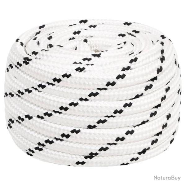 Corde de bateau tress� Blanc 20 mmx100 m Polyester