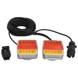Feux de remorque 2 pcs Rouge 10,5x7,5x10 cm Ampoule LED 12 V