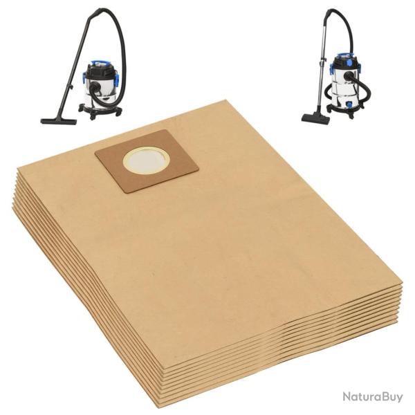 Sacs en papier pour aspirateur sec et humide 10 pcs Marron