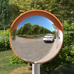 Miroir de circulation convexe ext&eacute;rieur Orange &Oslash; 30 cm Polycarbonate