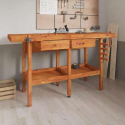 &Eacute;tabli avec tiroirs et &eacute;taux 162x62x83 cm Bois massif d'acacia