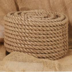 Corde de jute 25 m de long 20 mm d'&eacute;paisseur