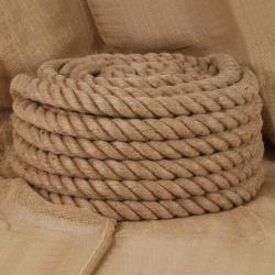 Corde de jute 5 m de long 36 mm d'&eacute;paisseur