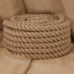 Corde de jute 5 m de long 50 mm d'&eacute;paisseur