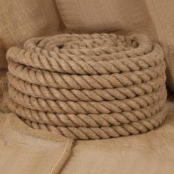 Corde de jute 10 m de long 50 mm d'&eacute;paisseur