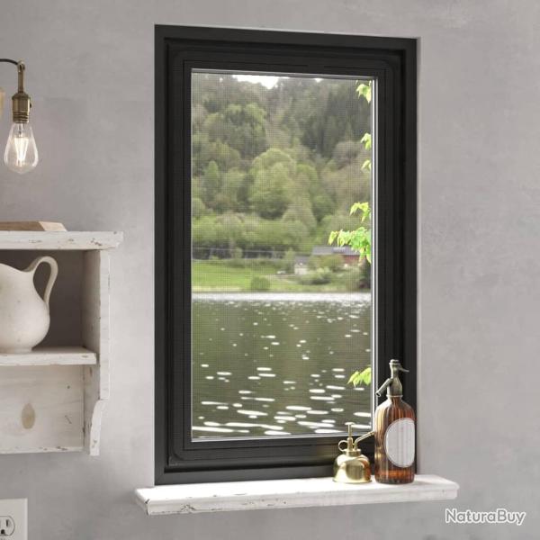 Moustiquaire magn�tique pour fen�tres anthracite 80x140 cm