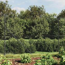 Cl&ocirc;ture &agrave; mailles losang&eacute;es avec ancrage anthracite 2,2x25 m