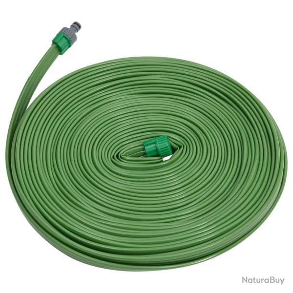 Tuyau d'arrosage � 3 tubes vert 22,5 m PVC