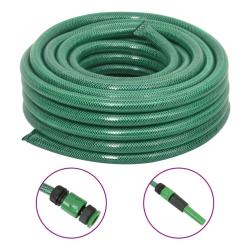 Tuyau d'arrosage avec jeu de raccords vert 0,75" 20 m PVC