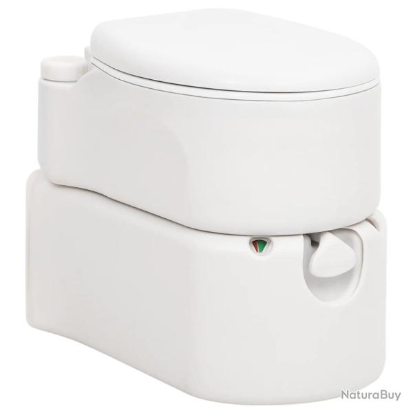 Toilette de camping int�gr�e blanc 24+17 L PEHD et �mail
